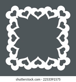 Decorative heart frame quality vector illustration cut
