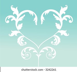 decorative heart frame vector