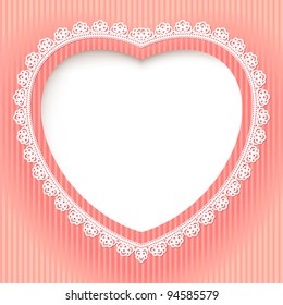 Decorative heart is on a pink background. Illustration for design
