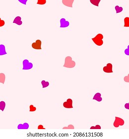 Decorative heart  seamless vector patterns for design, trendy prints for Happy Valentines Day . Vector design for paper, cover, fabric, interior decor and wallpaper.