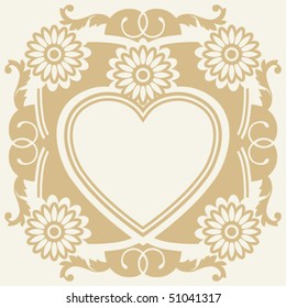 decorative heart in shape design