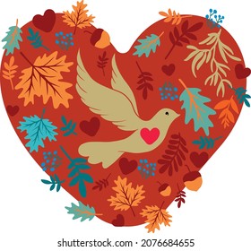 Decorative heart symbol. VECTOR ILLUSRATION ART.