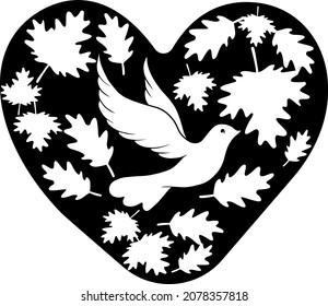 Decorative heart symbol. VECTOR ILLUSRATION ART.