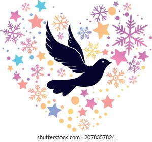 Símbolo de corazón decorativo. ARTE DE ILUSRACIÓN DE VECTORES.