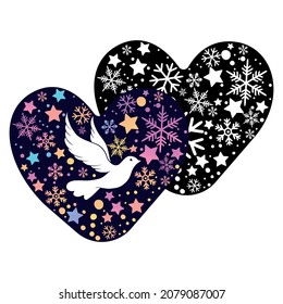 Símbolo de corazón decorativo. ARTE DE ILUSRACIÓN DE VECTORES.