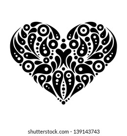 Decorative heart tattoo