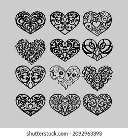 Decorative Heart Vector Art Set