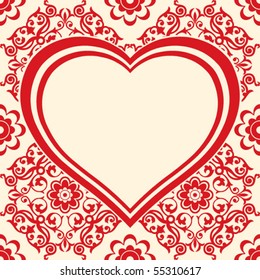 decorative heart, vector design elements