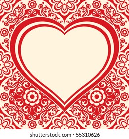 decorative heart, vector design elements