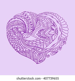Decorative heart for wedding cards