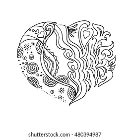 Decorative heart for wedding cards