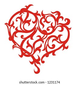 decorative heart-shape ornament
