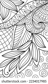 Ilustración vectorial de la página del libro de diseño de henna decorativa