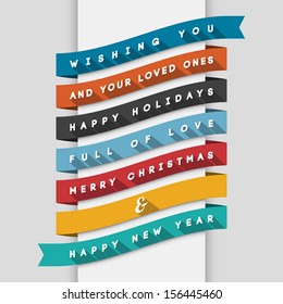Decorative Holidays Greeting Card - Vector Illustration