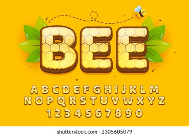 decorative honey editable text effect vector design