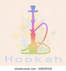 Decorative hookah . Vector illustration.