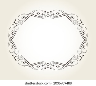 Decorative horizontal retro frame for your projects.