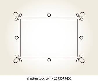 Decorative horizontal retro frame for your projects.