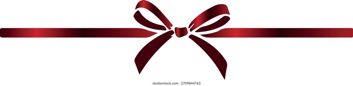 fita decorativa, horizontal, reta com arco com gradiente vermelho, convites, panfletos ou quadros decorativos