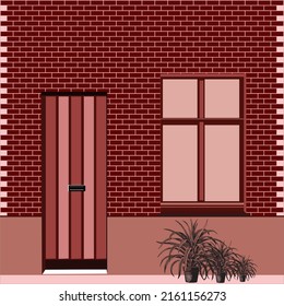Decorative house exterior door windows