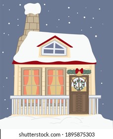 Decorative House For Xmas Holidays, Christmas Deco