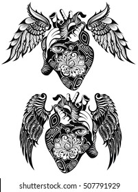 Decorative Human heart tattoo