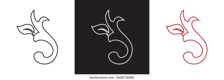 Decorative icon.  Ornaments vector icon. Vector for websites, mobile interfaces, presentations, banner, visual branding etc. Vector illustration. isolated on white and black background. EPS 10