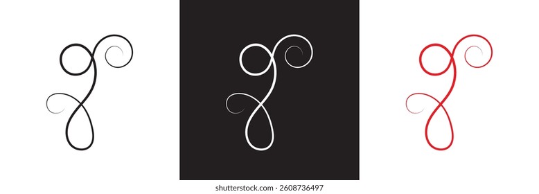 Decorative icon.  Ornaments vector icon. Vector for websites, mobile interfaces, presentations, banner, visual branding etc. Vector illustration. isolated on white and black background. EPS 10