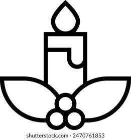 Dekoratives Symbol. Dünnes lineares Design isoliert auf weißem Hintergrund