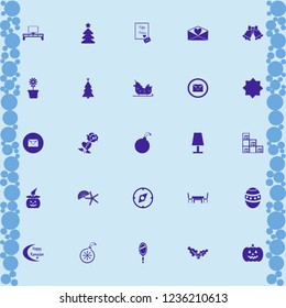 decorative icon. decorative vector icons set shell starfish, flower pot, happy ramadan and hand mirror