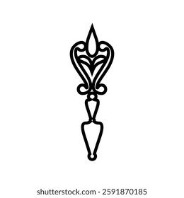 Decorative icon vector. Ornaments elements illustration sign. Decorative elements symbol or logo.