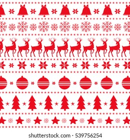 Decorative Icons Vector Pattern Merry Christmas And Happy New Year.Design Illustration Background Winter Holiday Repeat Print