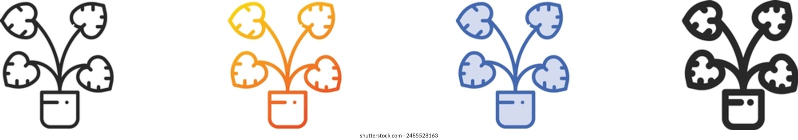 decorative icon.Thin Linear, Gradient, Blue Stroke and bold Style Design Isolated On White Background