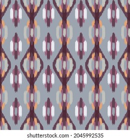 Diseño de patrones decorativos Ikat Seamless
