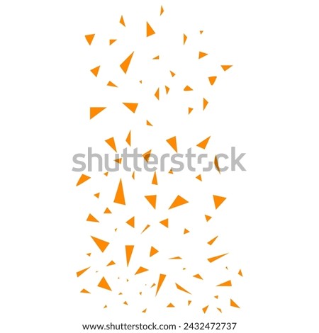 Decorative illustrated scattered triangle geometric shape graphic element.