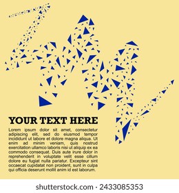 Dekorativ illustrierte verstreute Dreiecke Form und geometrisches Hintergrunddesign.