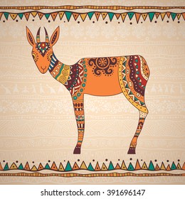 Decorative illustration antelope