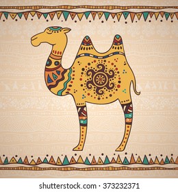 Decorative illustration camel