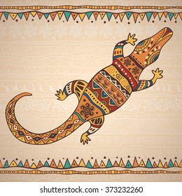 Decorative illustration crocodile