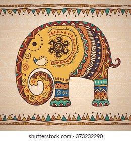 Decorative illustration elephant