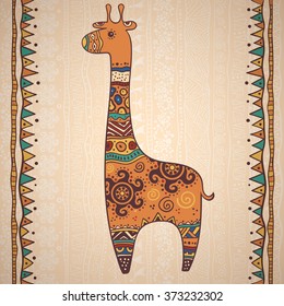 Decorative illustration giraffe