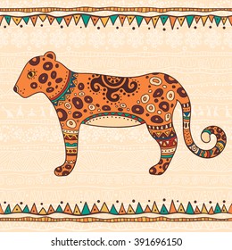 Decorative illustration leopard