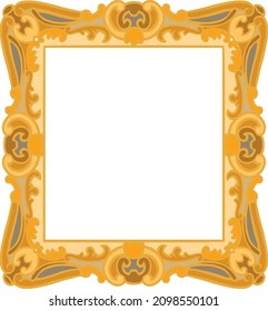 Decorative illustration of a stylized baguette frame