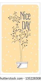 Decorative illustrations with plants