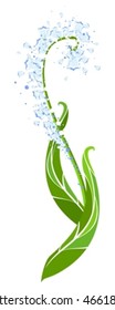 Decorative image of a bellflower on a white background