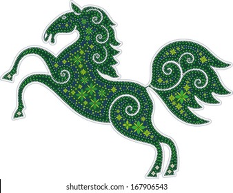 Decorative image of the character of the Chinese horoscope, the horse