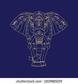 A decorative image of an elephant to illustrate an Indian theme. svg