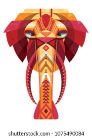 Decorative image of an elephant's head