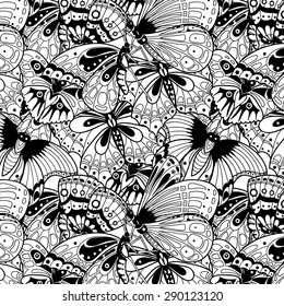 decorative image of exotic butterflies in cartoon style