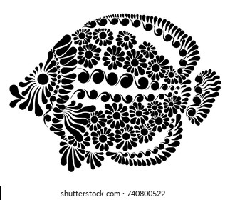 Decorative image of a fairy fish vector illustration